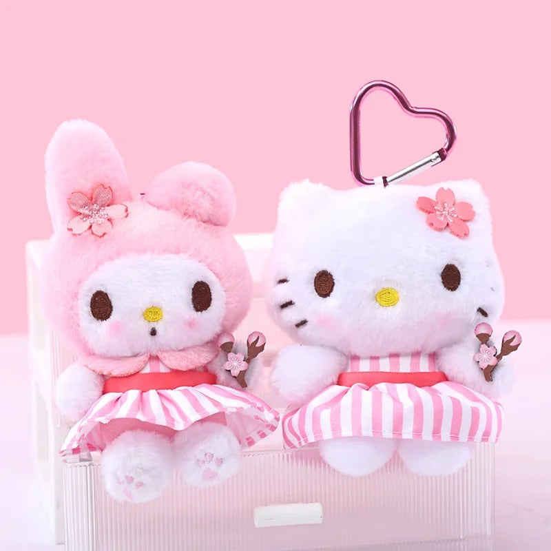 HappyHearts Kawaii Hello Kitty Kuromi Cute Plush Keychain Bag Pendant