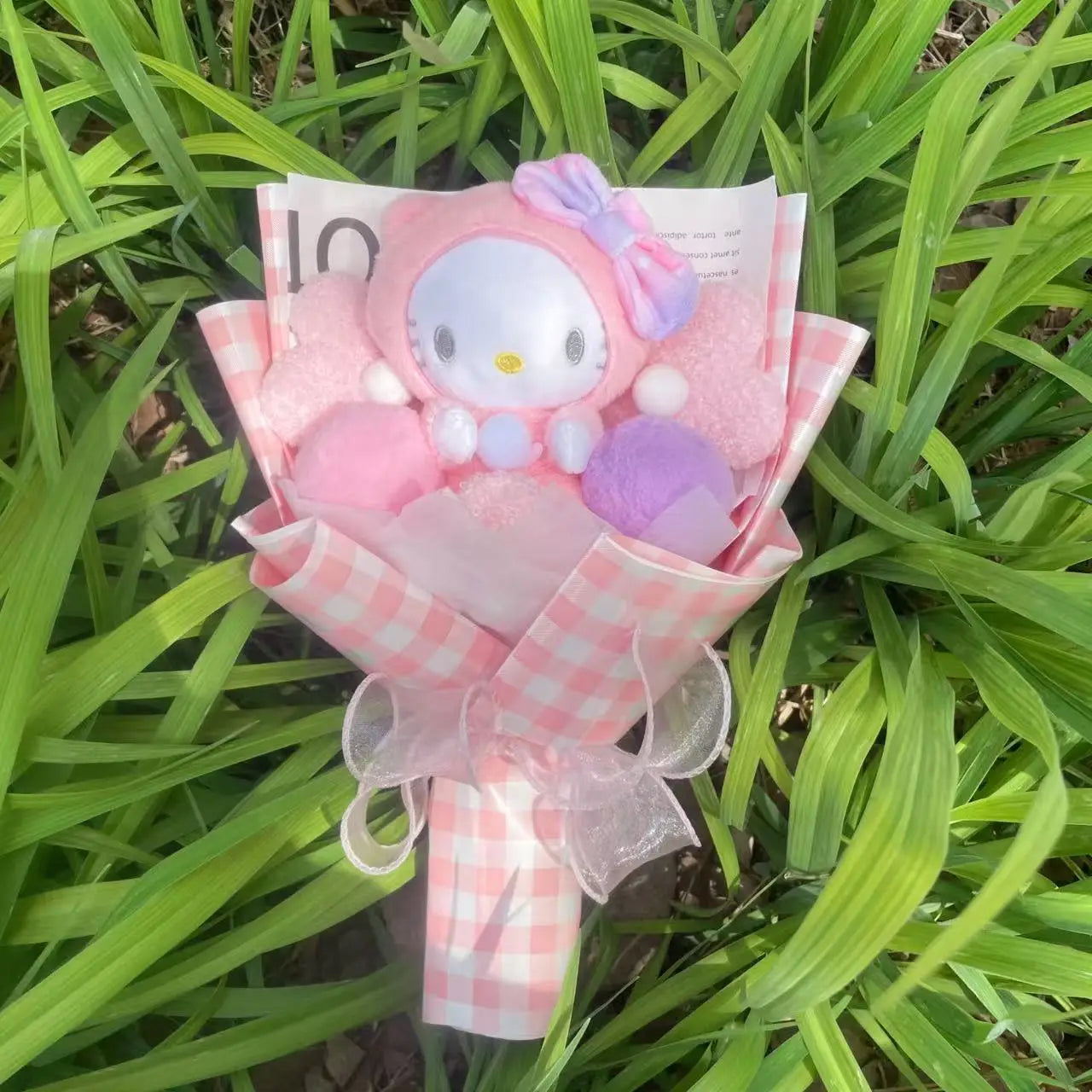 HappyHearts My Melody Kuromi Cinnamoroll Hello Kitty Crochet Flower Bouquet