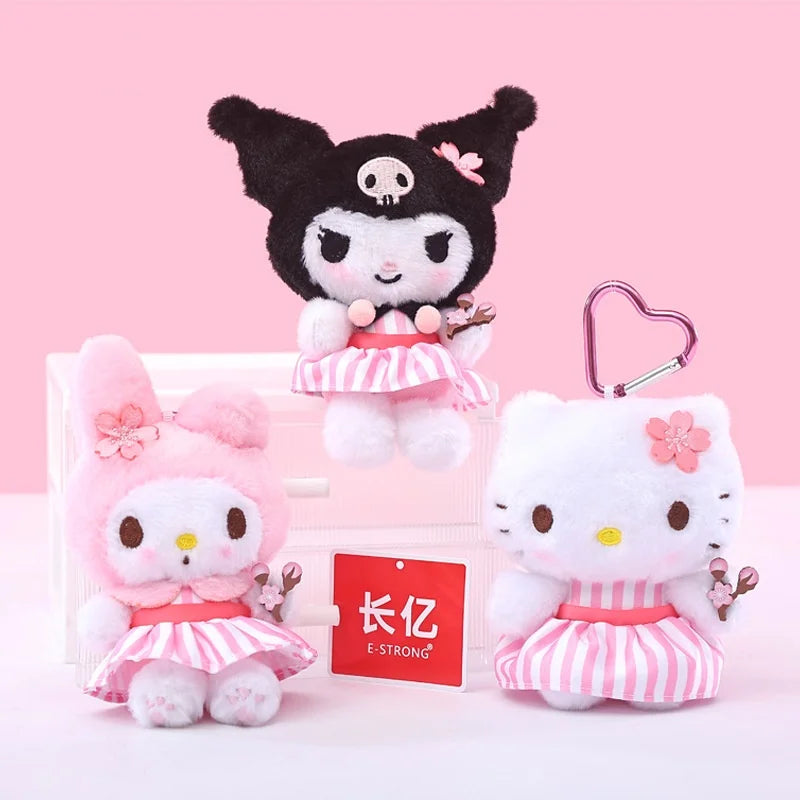 HappyHearts Kawaii Hello Kitty Kuromi Cute Plush Keychain Bag Pendant