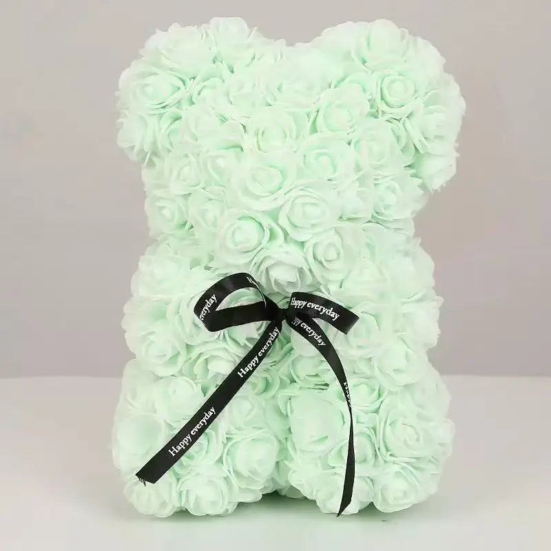 HappyHearts Teddy Rose Flower Bear with Box Gift For Girlfriend Women Anniversary Wedding